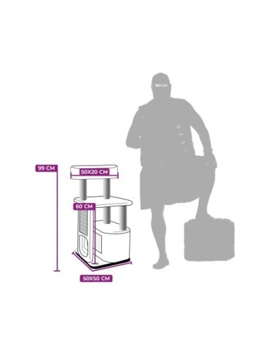 PET REBELS rascador Little Rock crema...