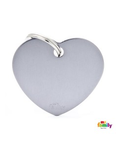 MY FAMILY corazón gris grande