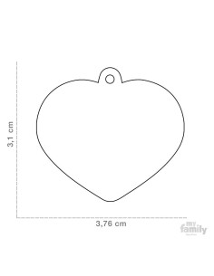 MY FAMILY corazón gris grande 2