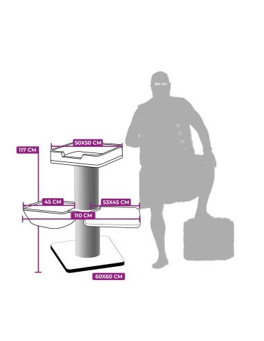 PET REBELS rascador Maine coon blanco...