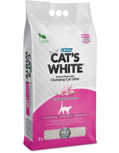 CATS WHITE arena aglomerante talco 5 L