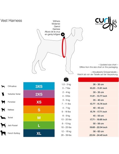 CURLI perro arnes air-mesh azul XL...