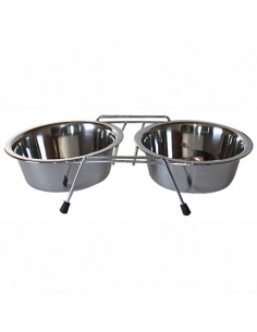 ICA comedero doble acero 1.9 L