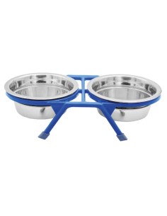 ICA comedero doble pie azul...