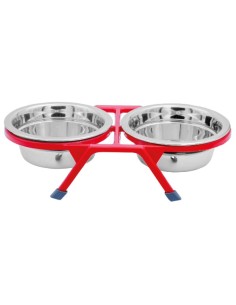 ICA comedero doble pie rojo...