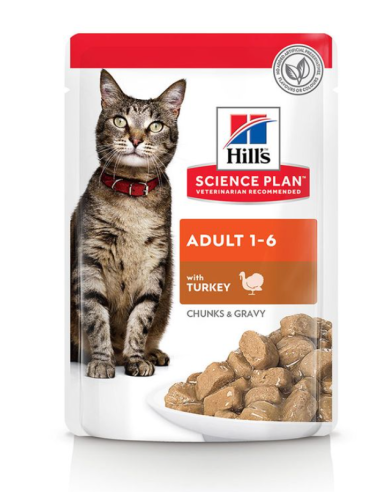 HILLS SP gato adulto pavo pouch 85 gr