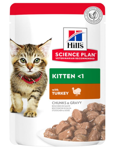 HILLS SP gato kitten pavo pouch 85 gr