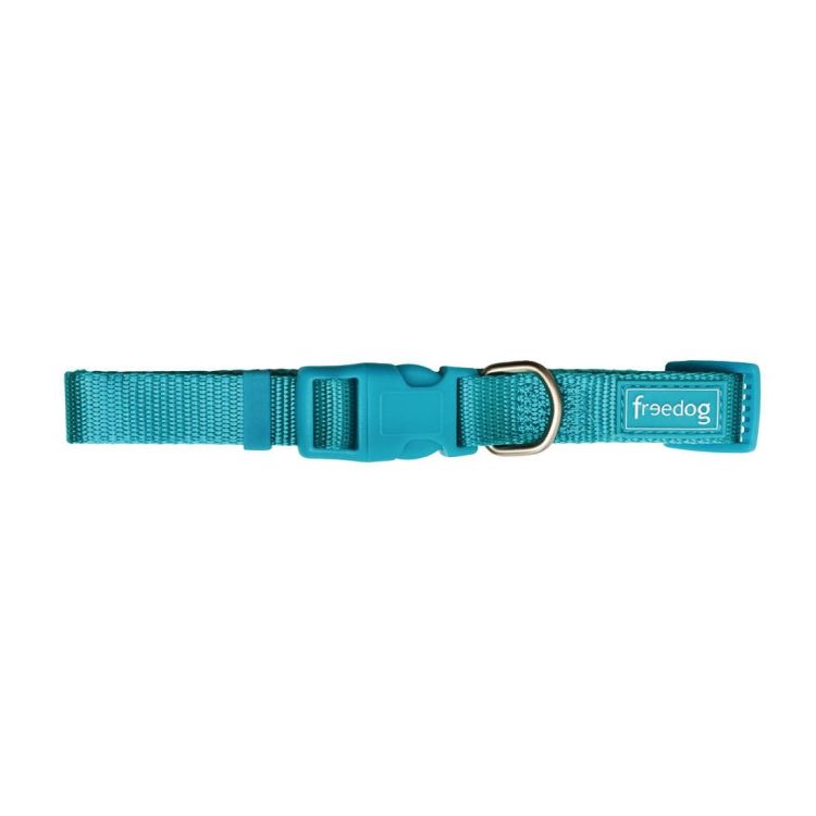 FREEDOG perro collar basic turquesa