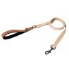 FREEDOG perro correa ajustable linum Arena beige 2.5x120/180