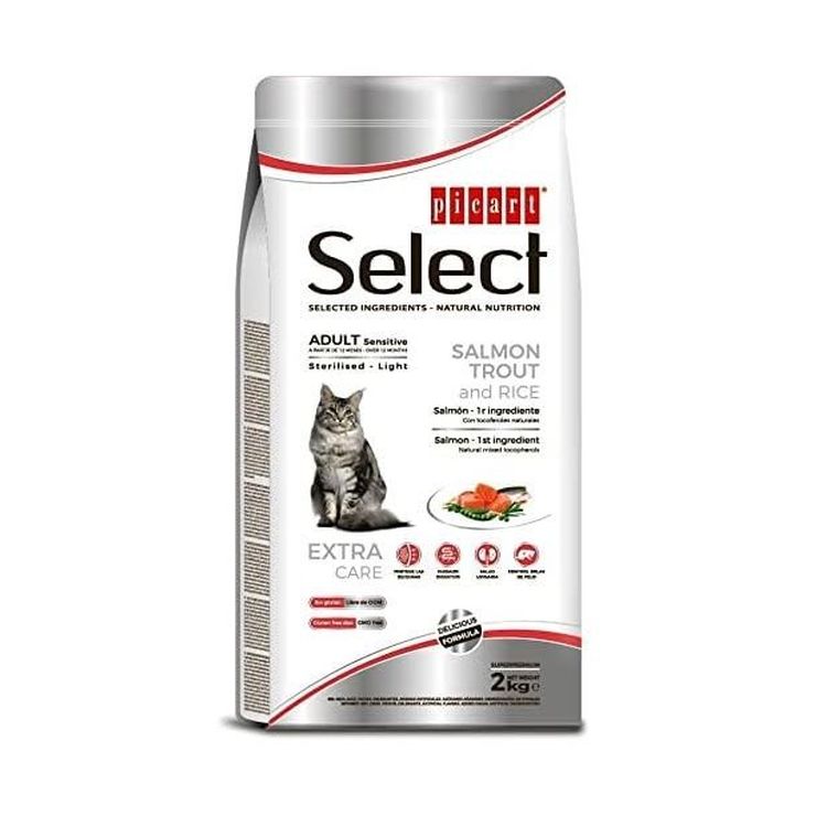 SELECT gato adulto esterilizado light salmón