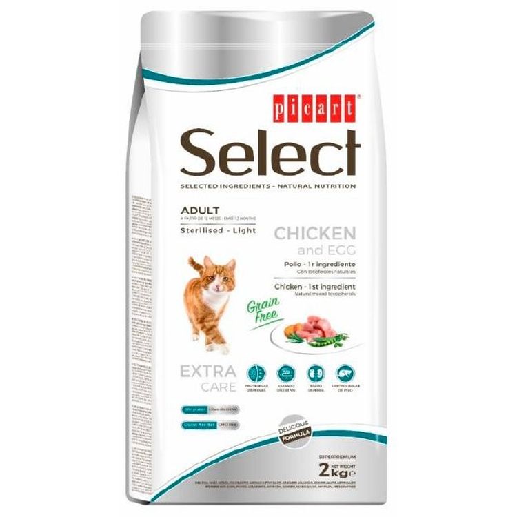 SELECT gato adulto esterilizado light grainfree pollo