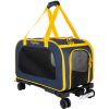 FREEDOG trolley Traveltails azul y mostaza 54x33x42 cm