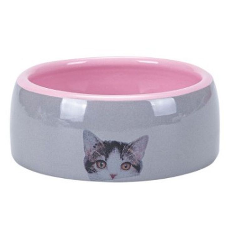 FREEDOG gato bowl blanco y rosa handcrafted 250 ml