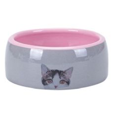 FREEDOG gato bowl blanco y rosa handcrafted 250 ml