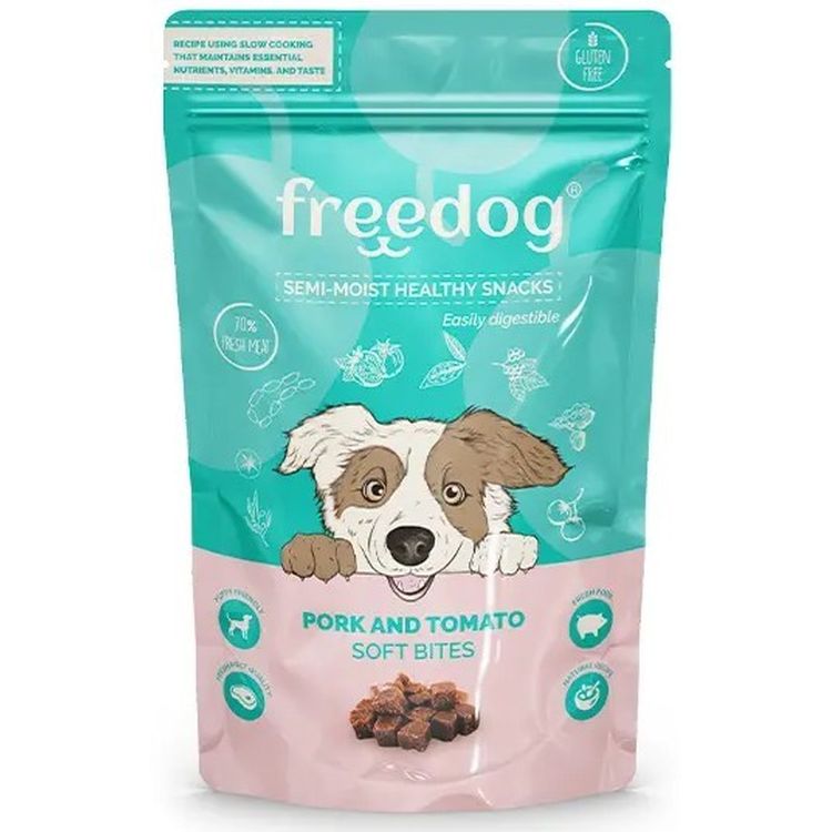 FREEDOG perro snack cerdo y tomate 100gr