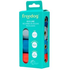 FREEDOG eco bolsas higienicas recicladas variadas 4x15ud