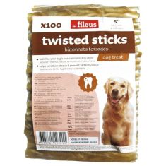 FILOUS perro snack twisted sticks 4-6 mm 100 uds