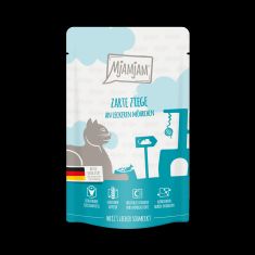 MJAMJAM gato adulto cabra y zanahoria pouch 125 gr