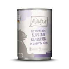 MJAMJAM gato adulto duo pollo y conejo lata 400 gr