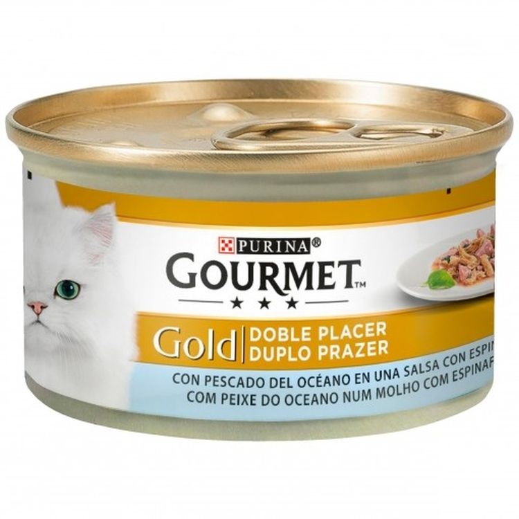 GOURMET gato Gold pescado y espinaca 85 gr