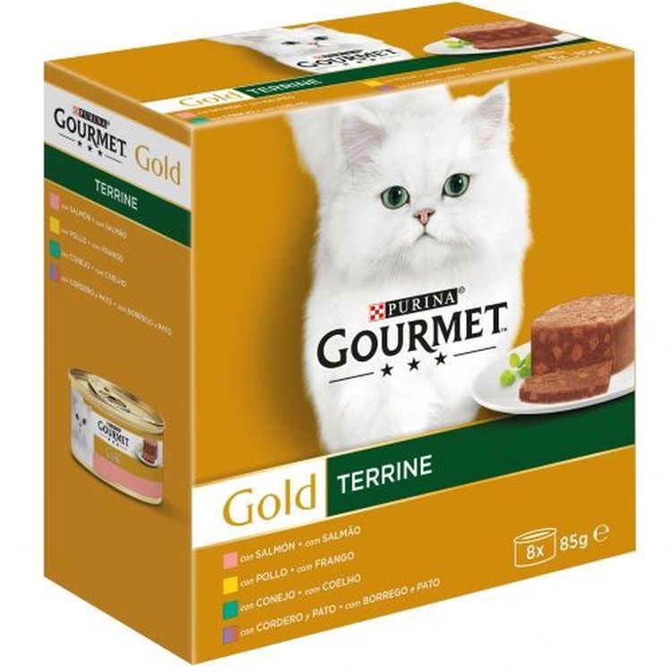 GOURMET gato Gold terrine surtido 8x85 gr