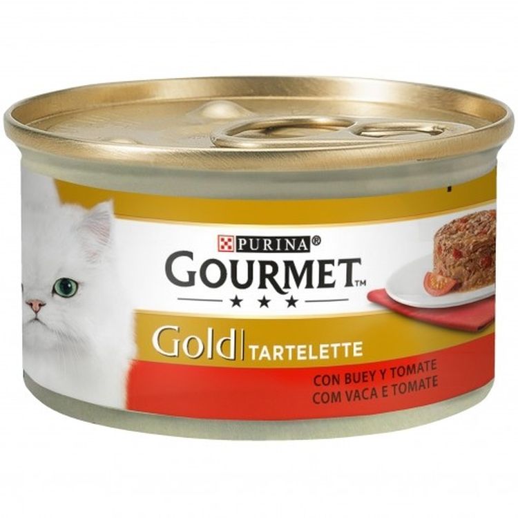 GOURMET gato Gold tartelette buey y tomate 85 gr