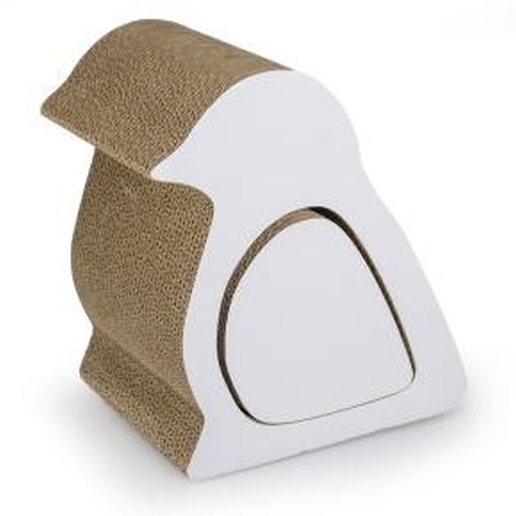 DUVO rascador carton Belly bird con catnip 27x20x30 cm