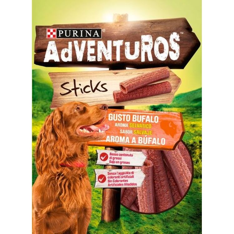 ADVENTUROS perro snack sticks bufalo 120 gr