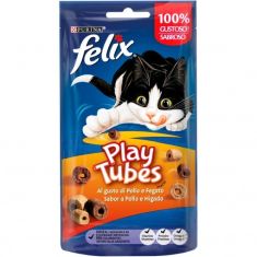 FELIX gato snack Play tubes pollo e h gado 50 gr