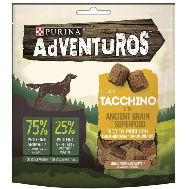 ADVENTUROS perro snack pavo granos ancestrales 120 gr