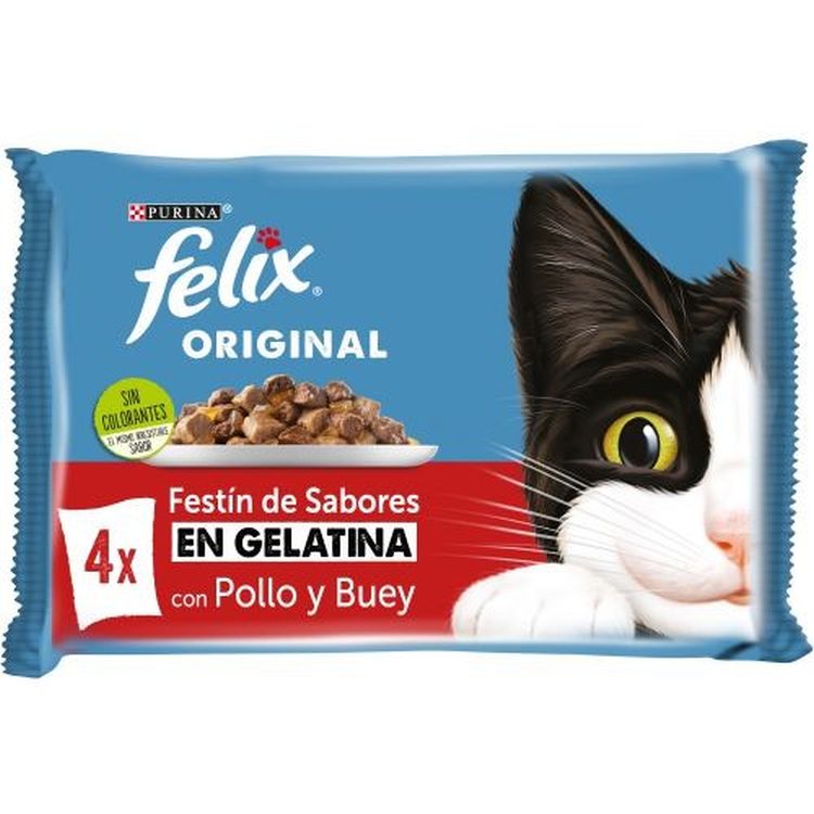 FELIX gato adulto Seleccion de carnes 4x85 gr