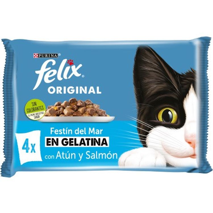 FELIX gato adulto Seleccion de pescados 4x85 gr