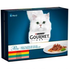 GOURMET gato Perle gelatina pollo 8x85 gr