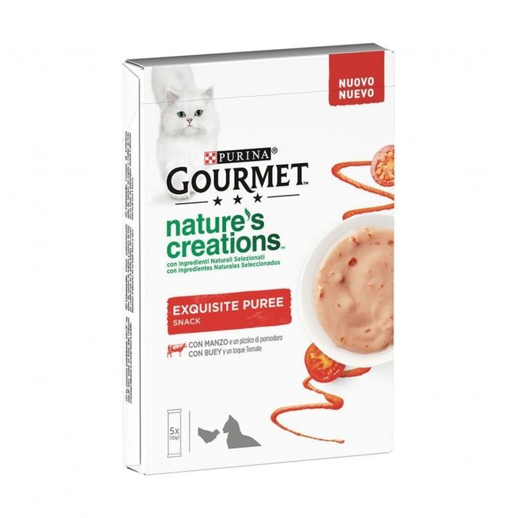 GOURMET gato snack Puree buey 5x10 gr