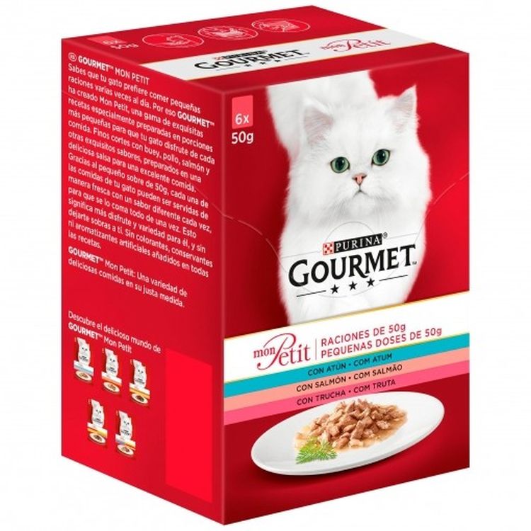 GOURMET gato Mon petit pescado surtido 6x50 gr