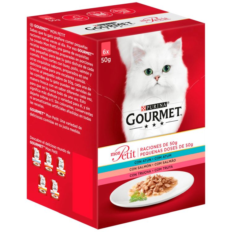 GOURMET gato Mon petit pescado surtido 6x50 gr