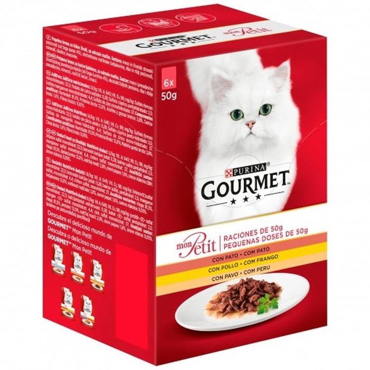 GOURMET gato Mon petit ave surtido 6x50 gr