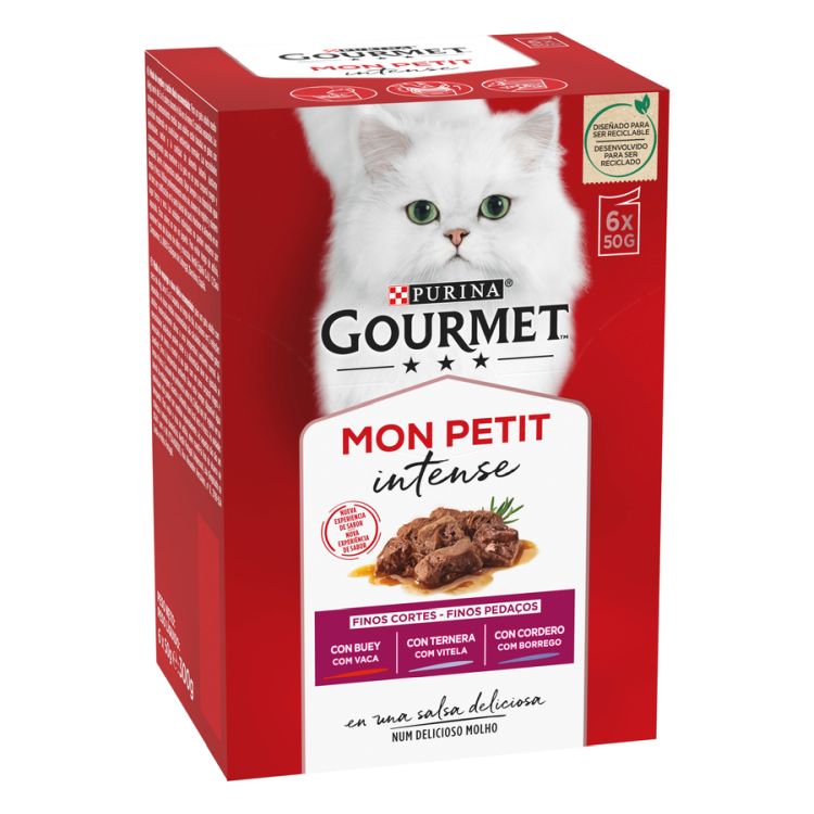 GOURMET gato Mon petit carnes surtido 6x50 gr