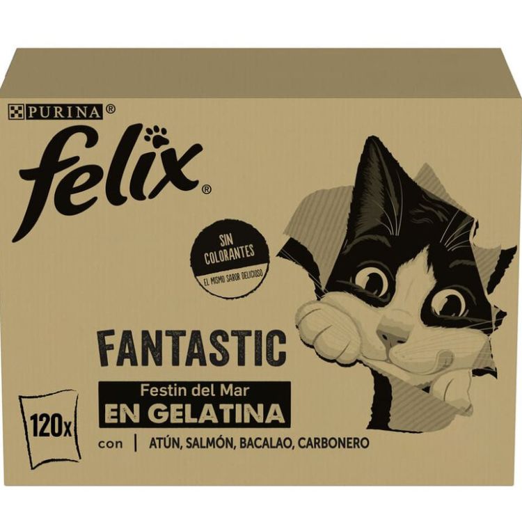 FELIX gato adulto Fantastic selección sabores en gelatina pouch 120x85 gr