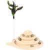 DUVO gato juguete interactivo madera circular 26x26x13,5 cm