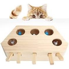 DUVO gato juguete interactivo madera rectangular 40x19x8 cm
