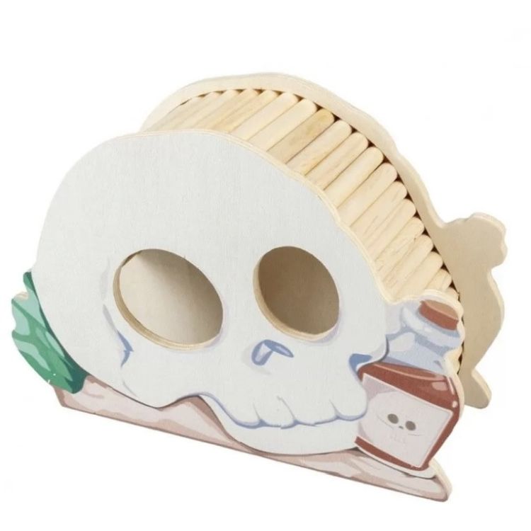 DUVO roedor caseta de madera calavera 24x8,5x16,5 cm