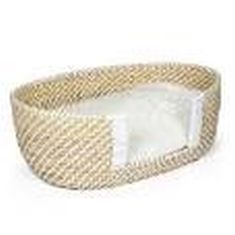 DUVO cesta de mimbre Bono beige y blanco S 58x34x21 cm