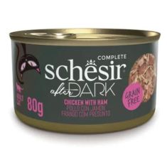 SCHESIR gato adulto After Dark filete pollo y jamón lata 80 gr