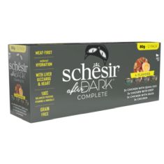 SCHESIR gato adulto After Dark filete pollo, ternera y pato 12x80 gr