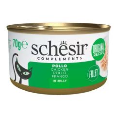 SCHESIR gato adulto pollo gelatina lata 70 gr