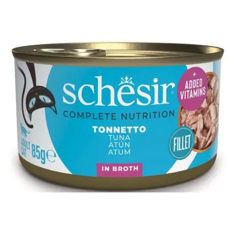 SCHESIR gato adulto atun caldo lata 85 gr