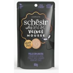 SCHESIR gato adulto After Dark mousse pollo y pato pouch 80 gr