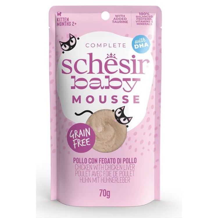 SCHESIR gato Baby hígado y pollo mousse pouch 70 gr