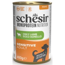 SCHESIR perro adulto Monoprotein sensitive cordero pate
